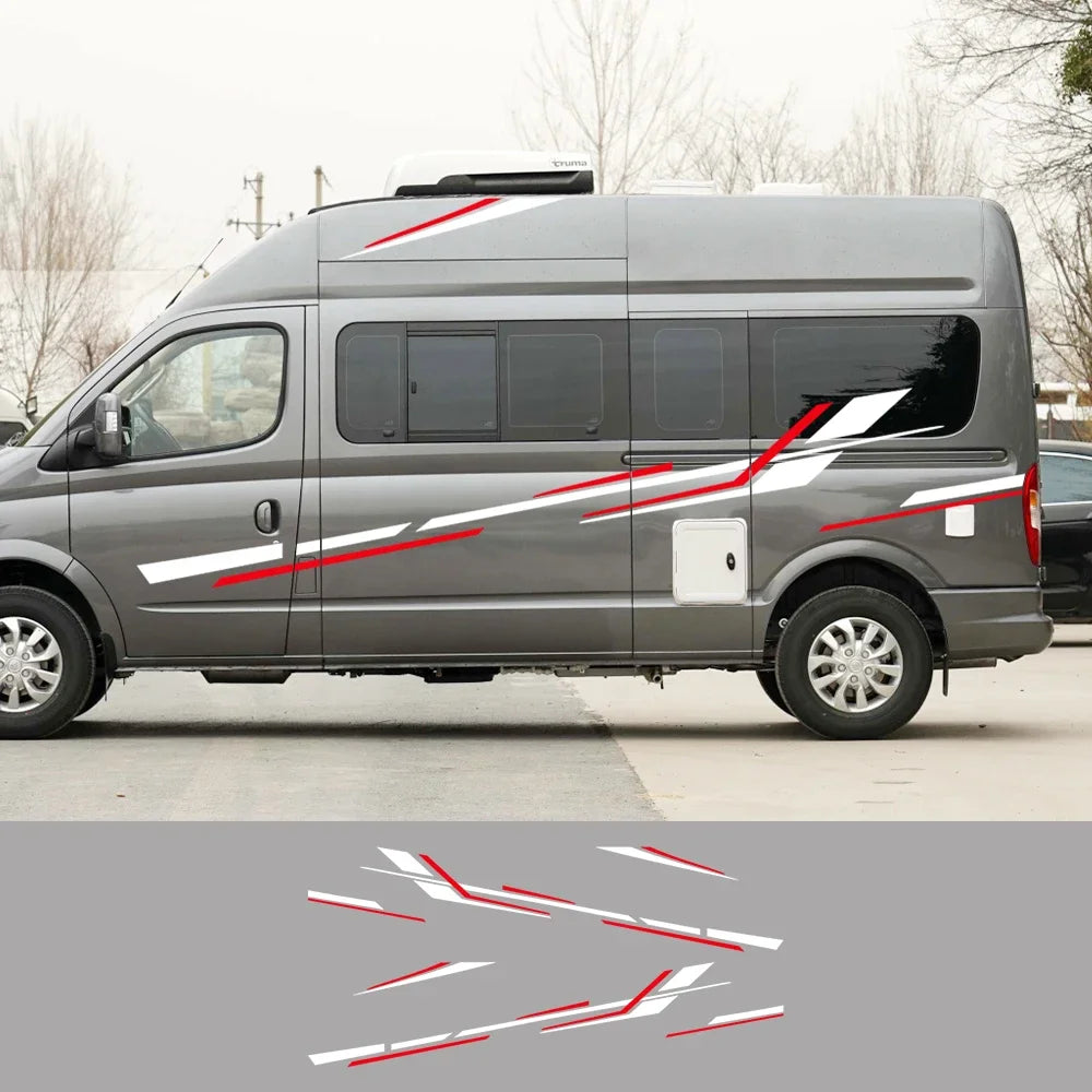 6 Piece Motorhome Stripe Vinyl Stickers for RV, Caravan & Camper Van
