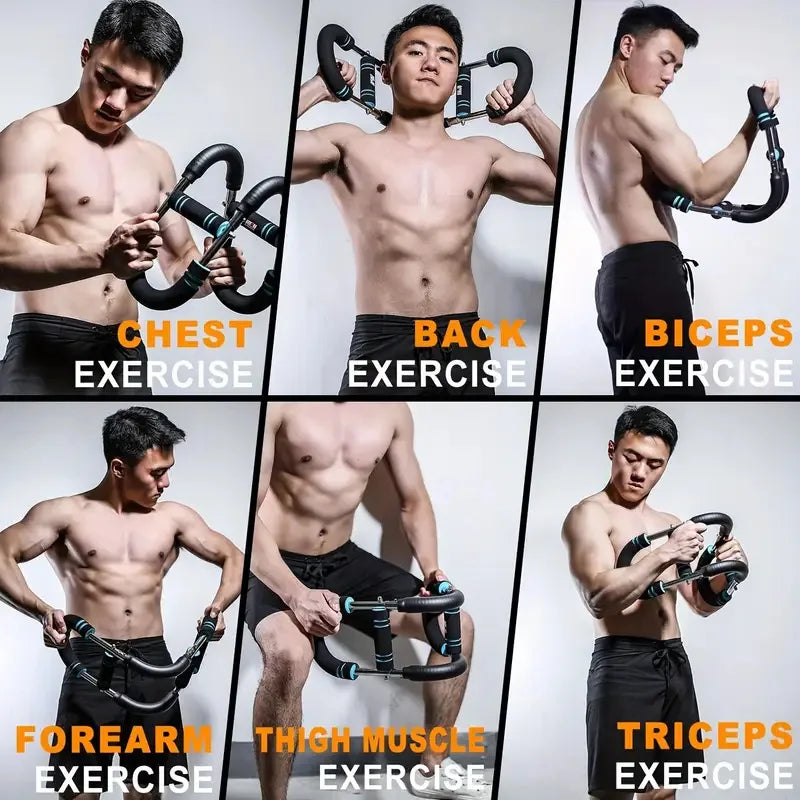 Adjustable Arm & Chest Exerciser with Spring Resistance Trainer