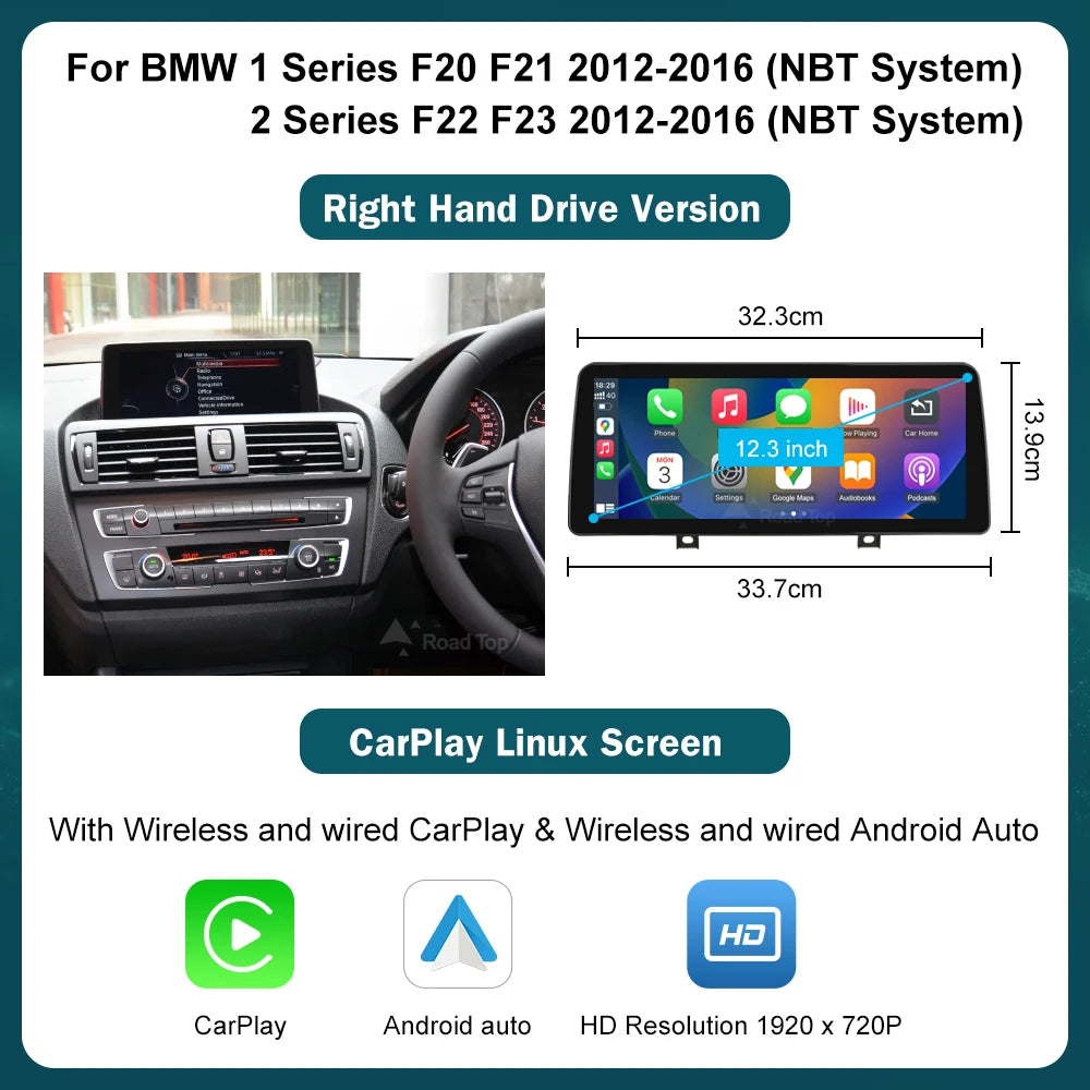 Bezdrátový displej CarPlay pro BMW řady 1–4