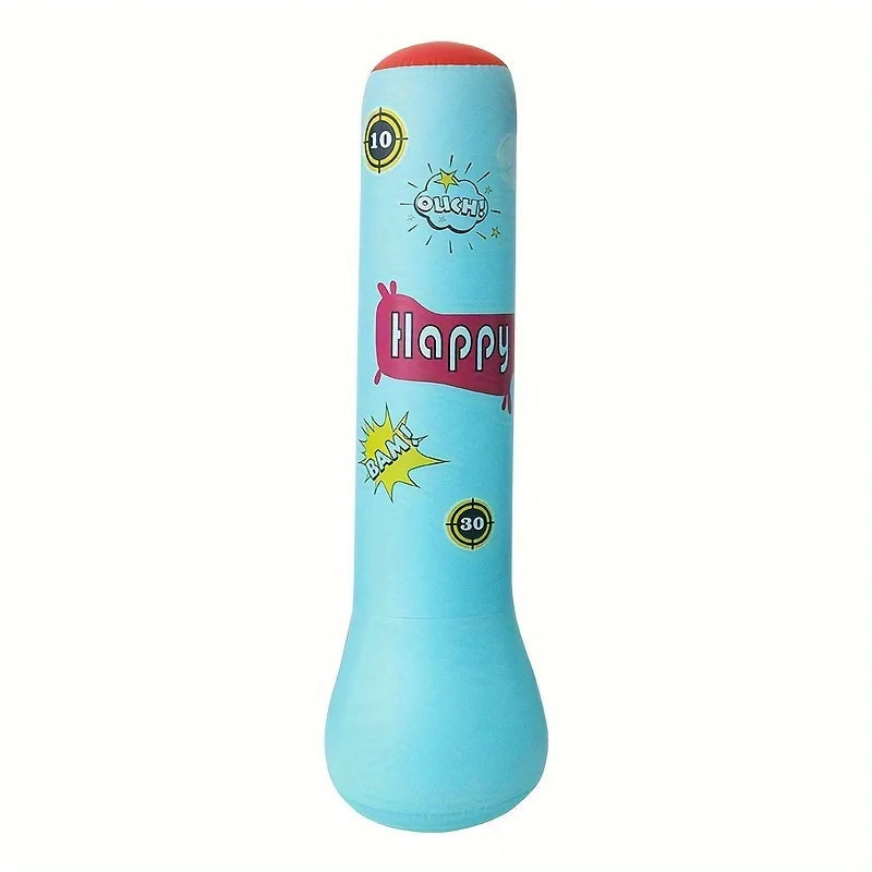 Inflatable Bopper Kids Punching Bag with Bounce-Back Action Inflatable Toys Bop Bag for Kids Presents with OPTIONAL Gloves