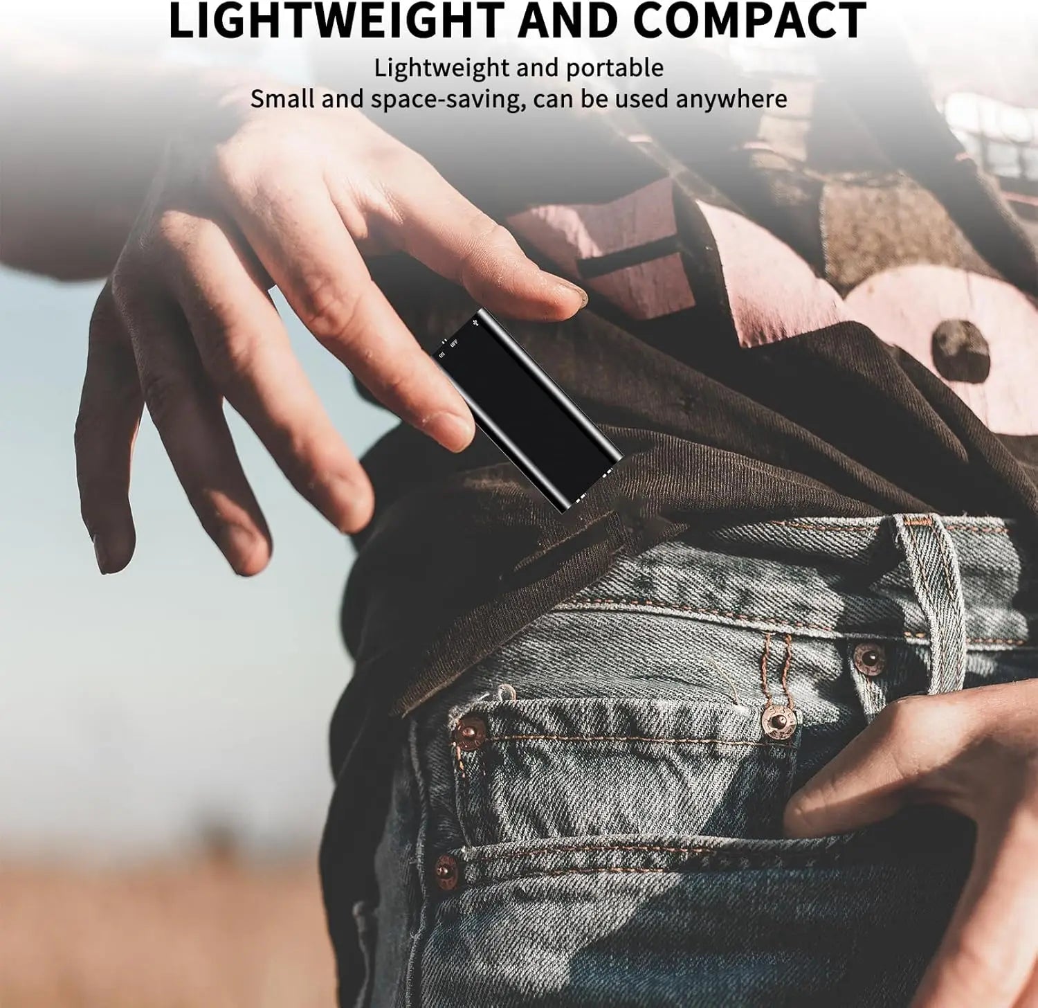 Ultra-Slim Mini Voice Recorder with 16GB Storage and MP3 Playback