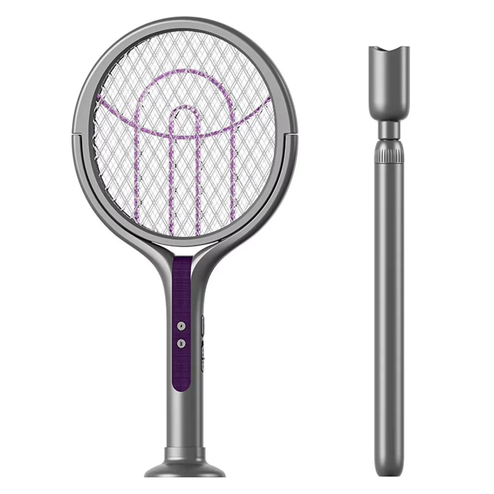 Rotating Head Rechargeable Electric Bug Zapper Racket