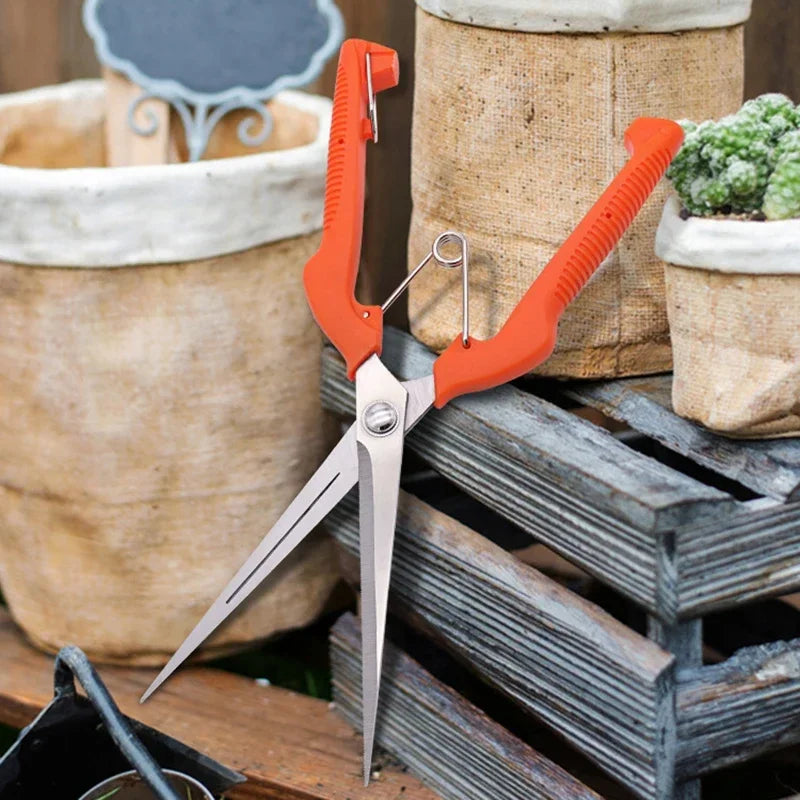 Grape Scissors Pruning Shears Garden Tool Vegetable Patch Bonsai Professional Joinery Stainless Steel Fruit Picking With Lock