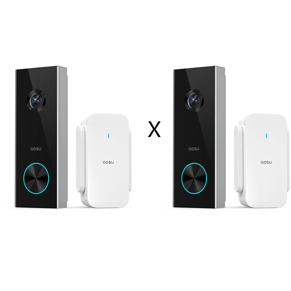 AOSU 3MP WiFi Video Doorbell with 2K Clarity and AI Detection