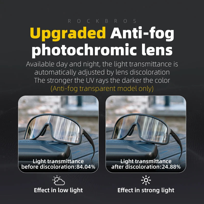 Photochromic MTB Cycling Glasses with UV400 Protection