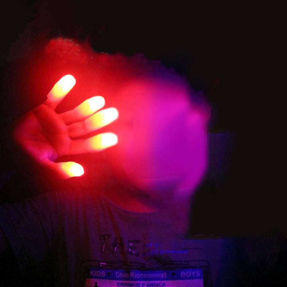 LED-fingerlys-magi- rekvisitter – 2, 4 eller 6 deler