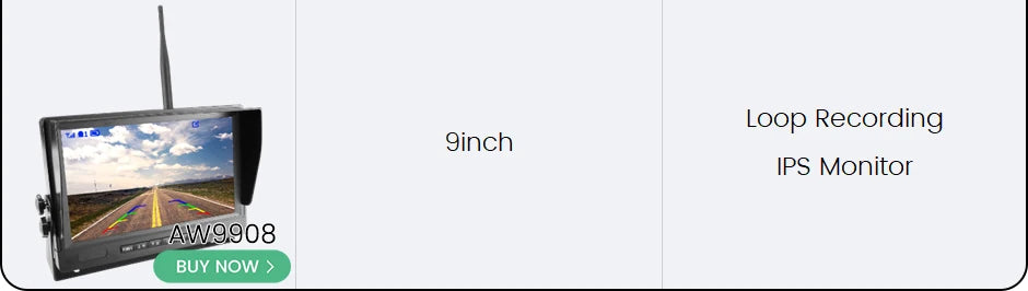 GreenYi 5G WiFi HD Solar Car Camera 100M Magnetic Base Wireless AI Blind Spot Alarm Backup For Bus Van Truck RV Front Rear View