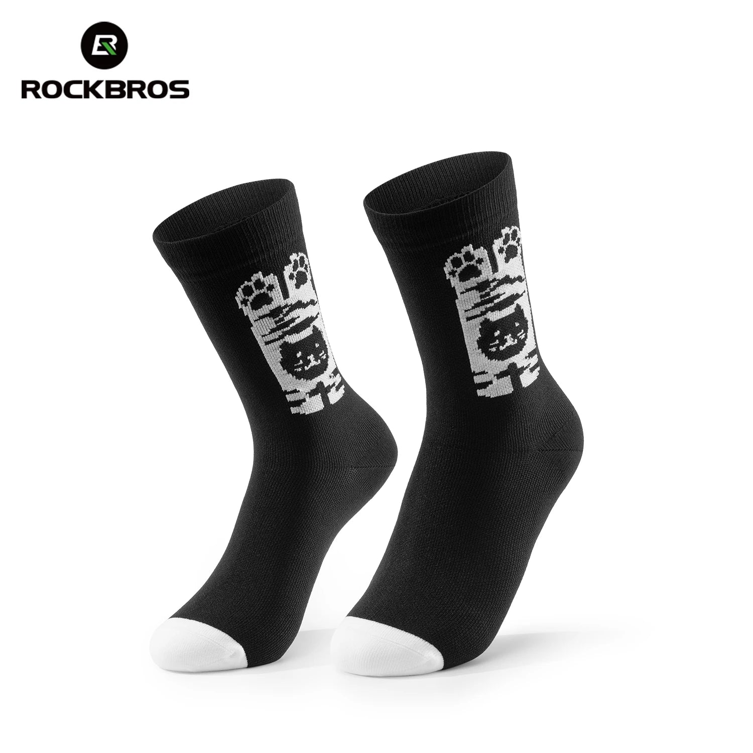 Breathable Compression Cycling Socks with Non-Slip Grip (2 Pairs)