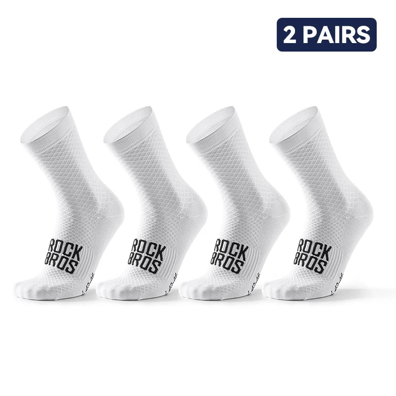 Breathable Cycling Socks High-Elastic Shock Absorbing 2 Pairs