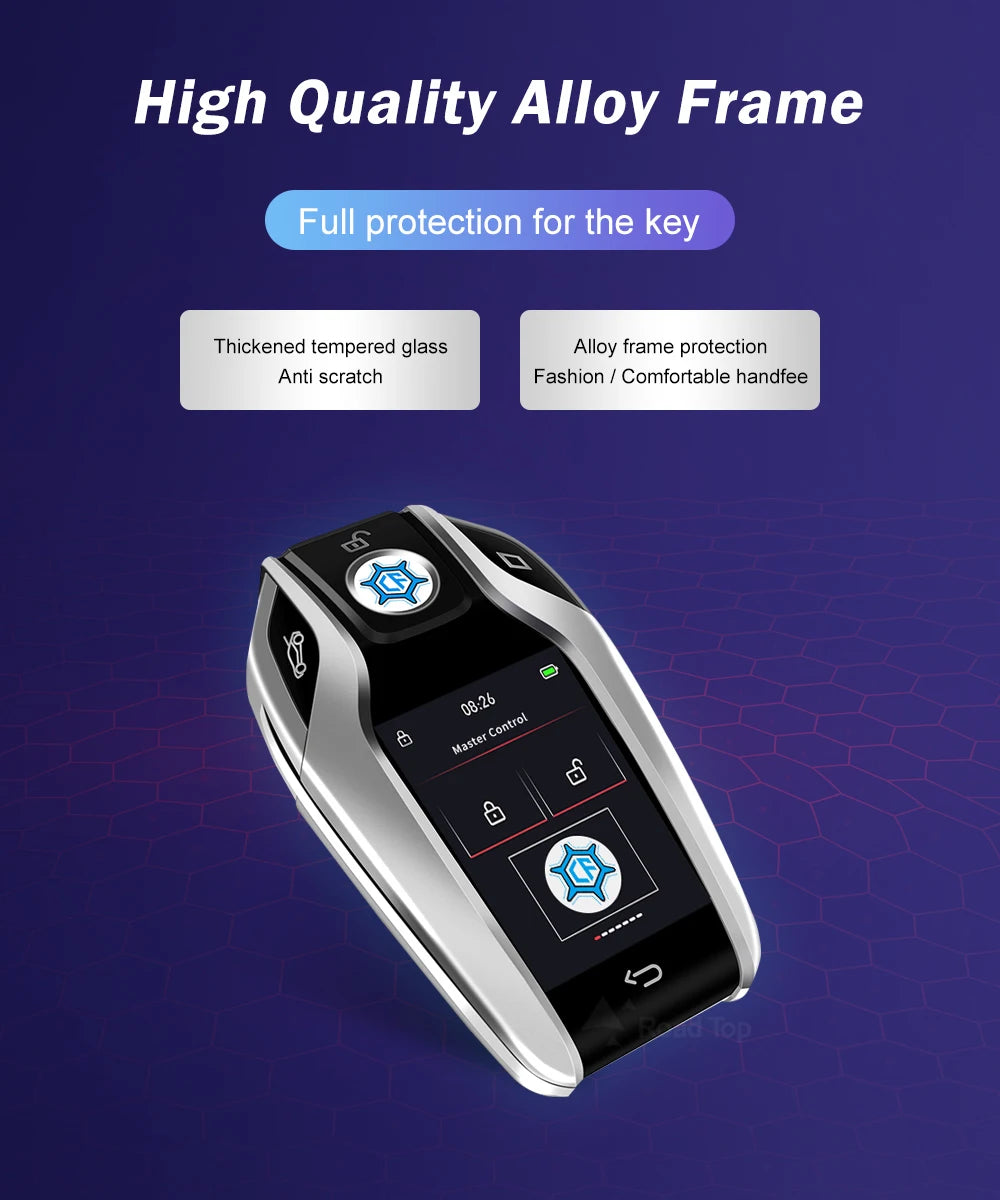 2024 új univerzális LCD okos kulcs APP testreszabott háttérkép BMW LCD KEY kényelmes belépés automatazár