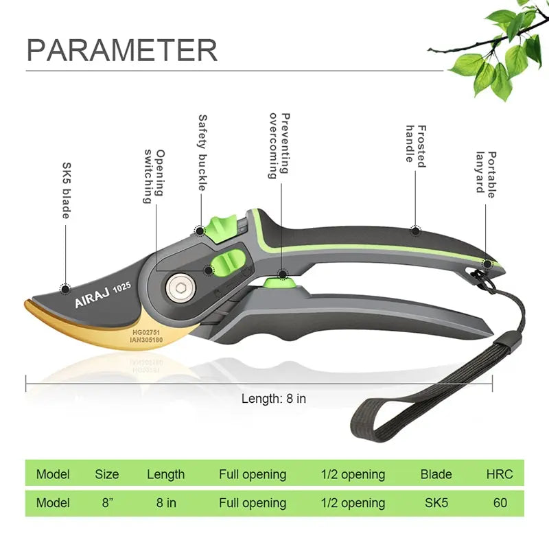 1025 Bypass Garden Pruning Shears