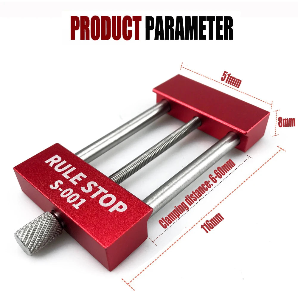 Steel-Ruler Positioning Stop Block
