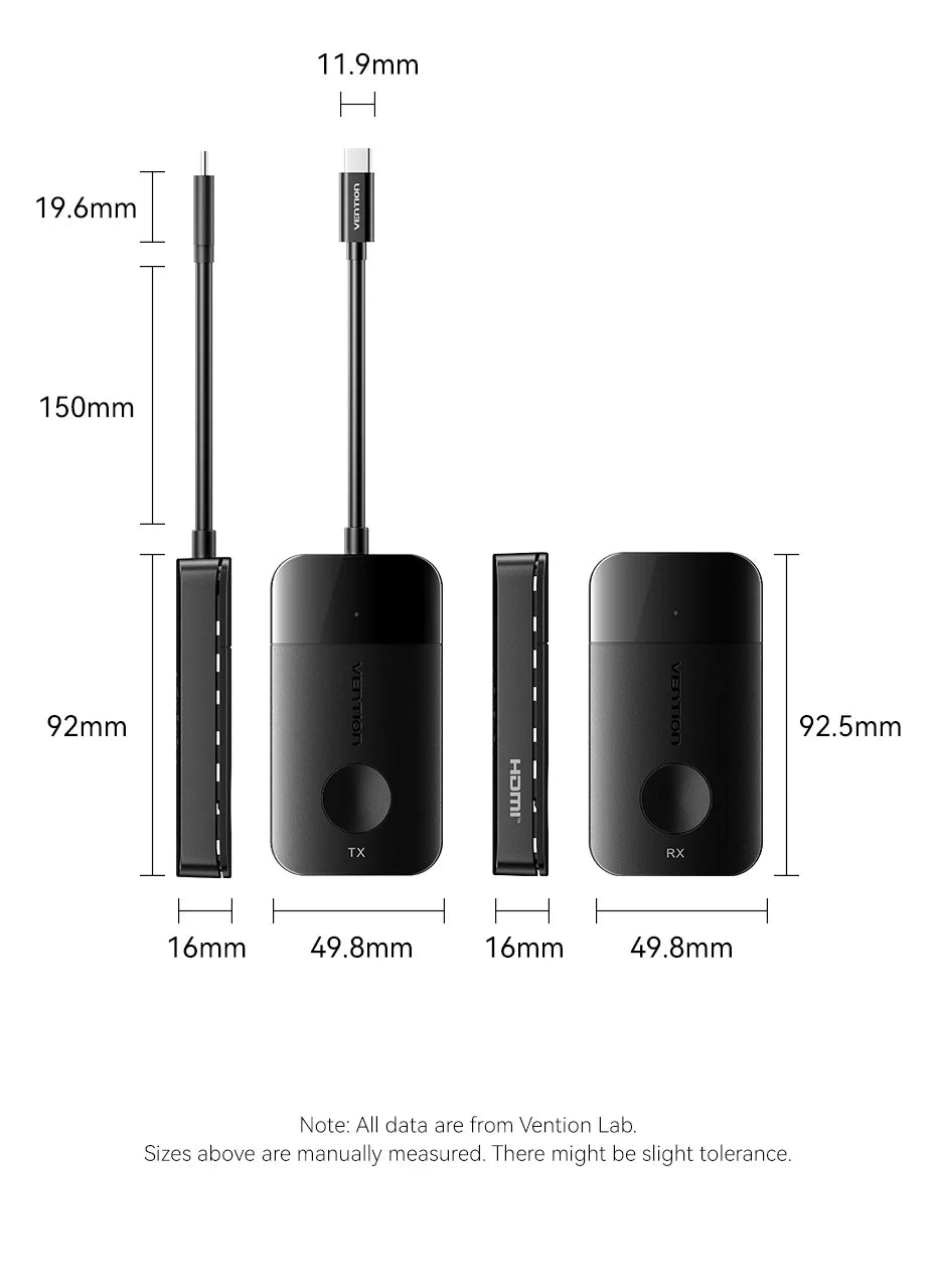 Wireless USB-C to HDMI Transmitter and Receiver Kit
