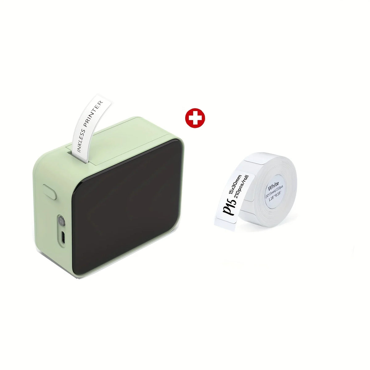 P15 Bluetooth-etikettenprinter zonder inkt, bundelopties