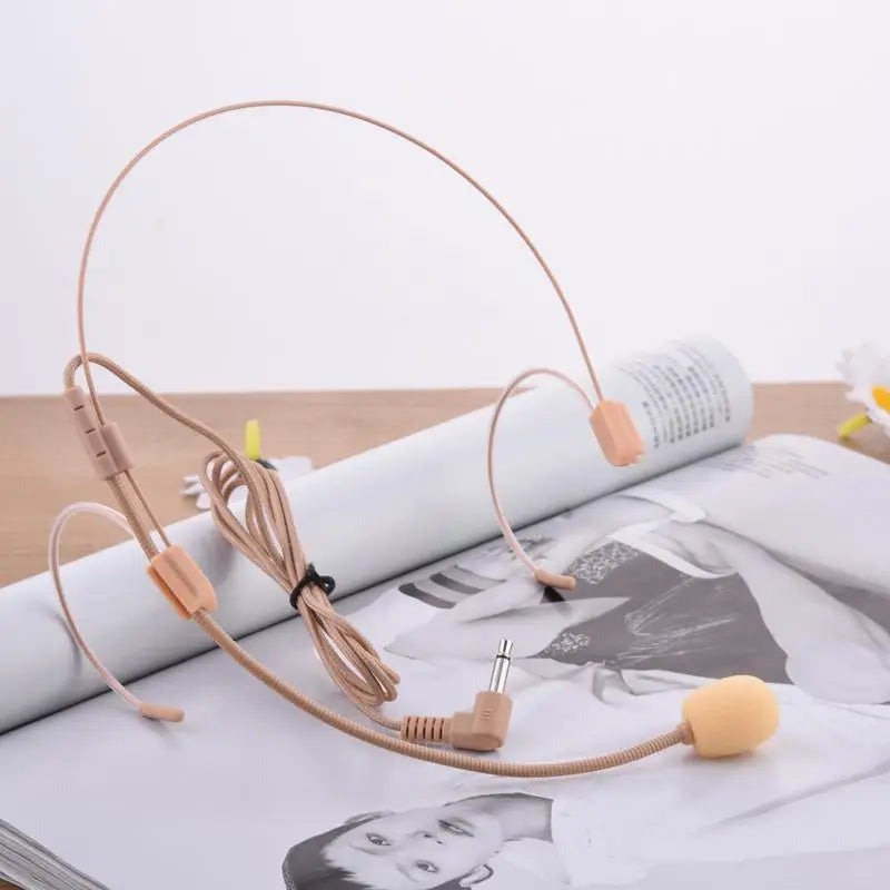 Dual Ear Hook Headset Microphone with 3.5 mm Plug for Speech
