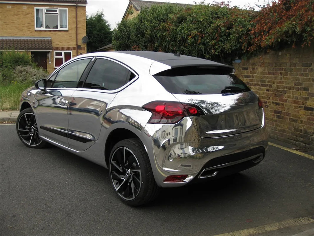 Car Stickers Glossy Silver Chrome Mirror Vinyl Films Air Release for Vehicle Motorcycle Bicycle