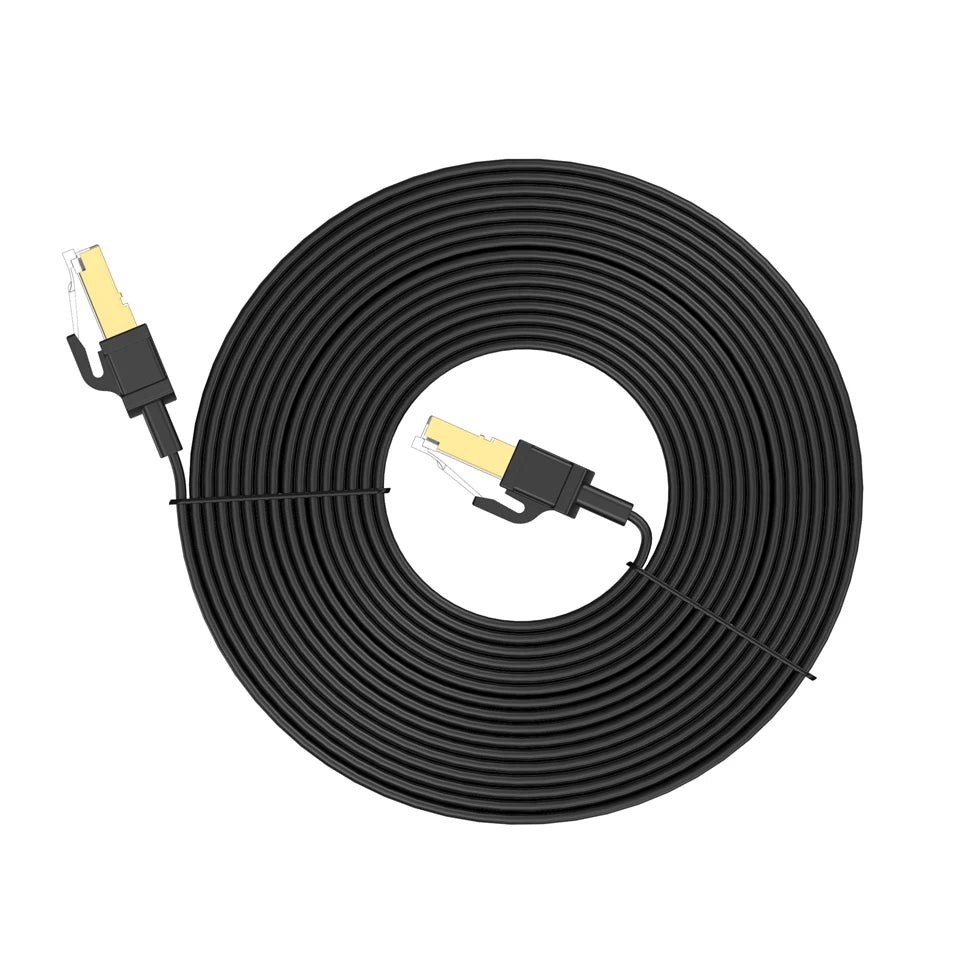 Flat Cat8 RJ45 Ethernet Cable - Length Options