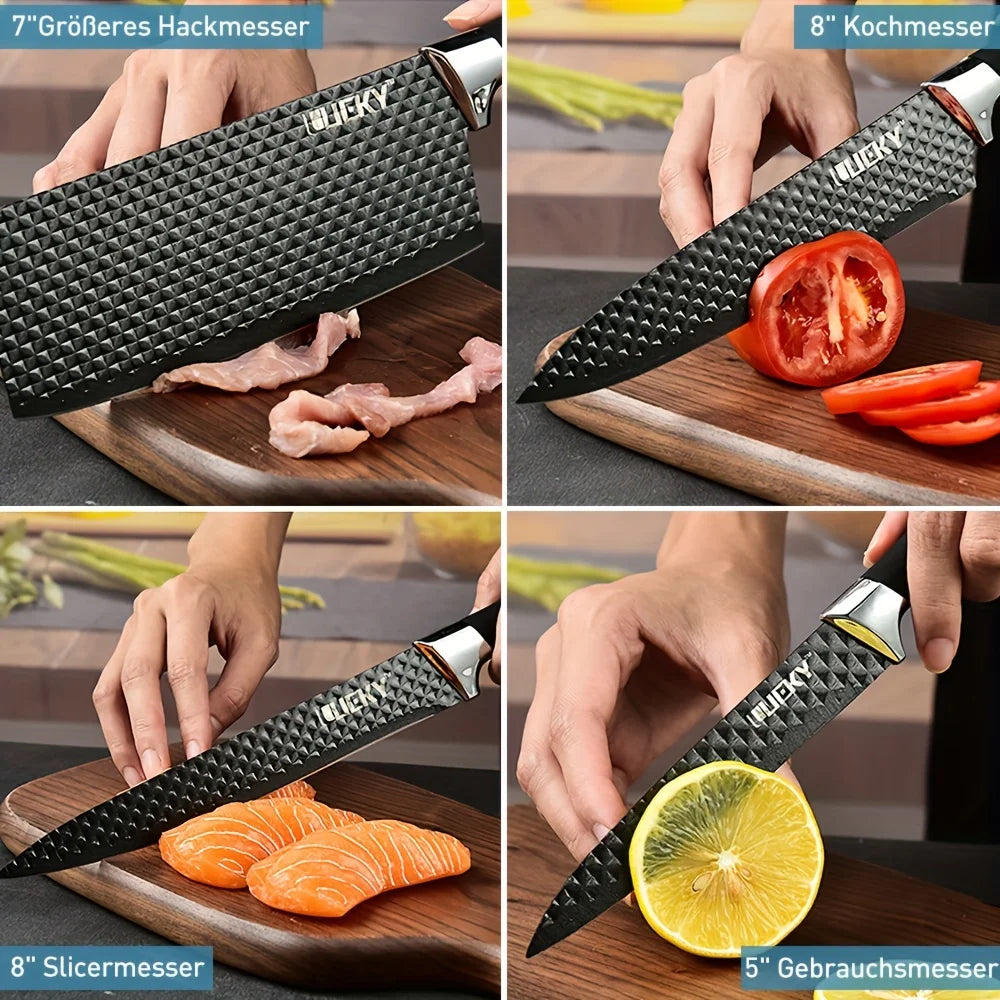 6-Piece Stainless Steel Kitchen Knife Set with Gift Box