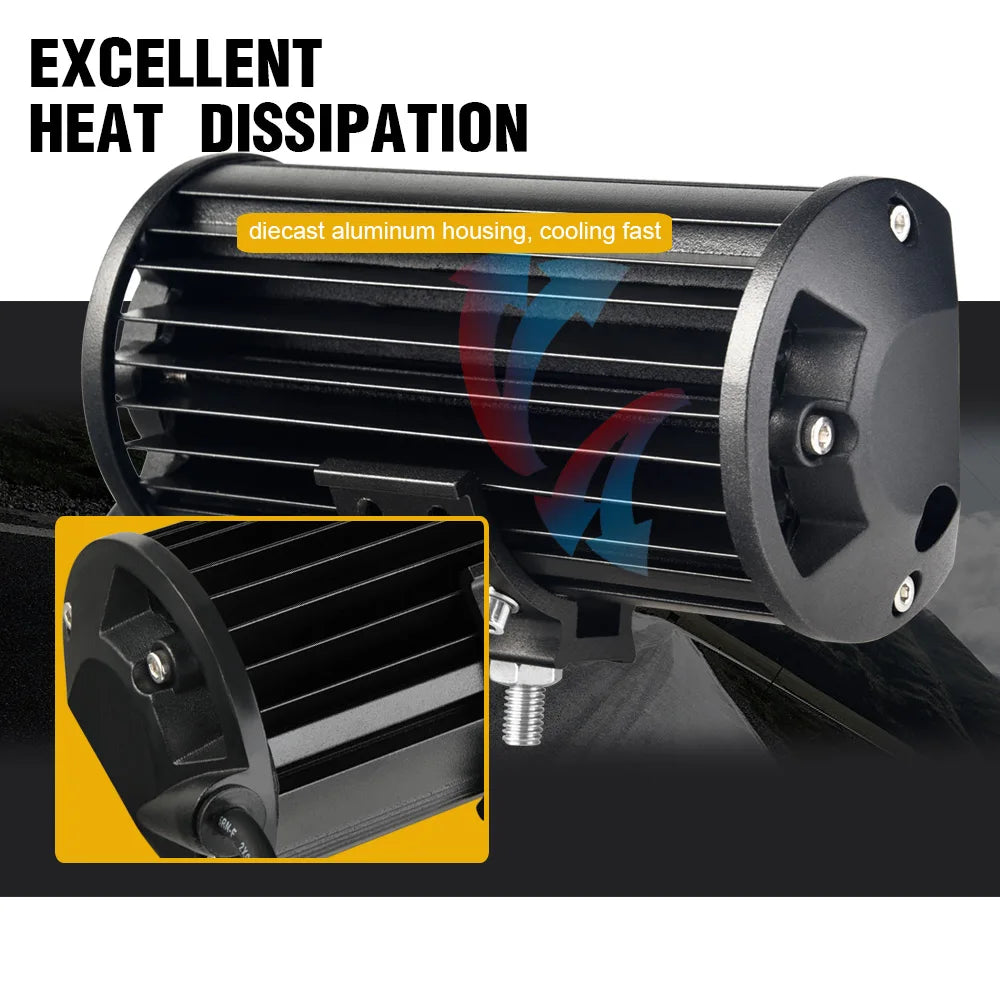 12V 24V LED Work Light Bar 4 Inch Square Offroad Light