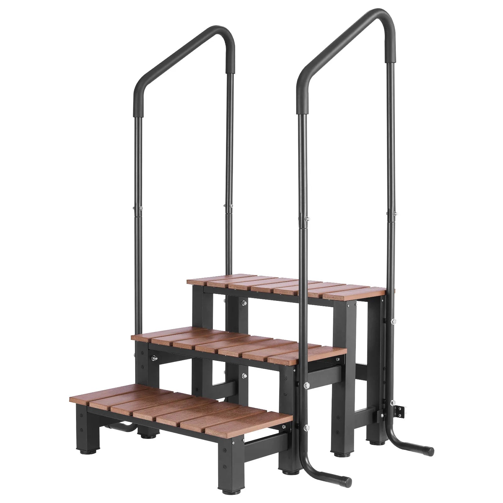Escalier de spa SucceBuy 550 lb avec rampe, 3 marches, largeur 25,2 pouces, pour spa hors sol/gonflable, échelle de piscine pour porche, patio et remorques