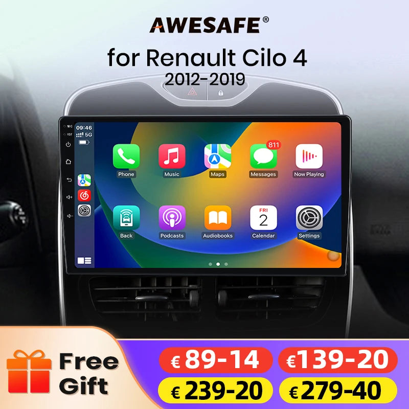 Radio samochodowe AWESAFE PX9 do Renault Clio 4