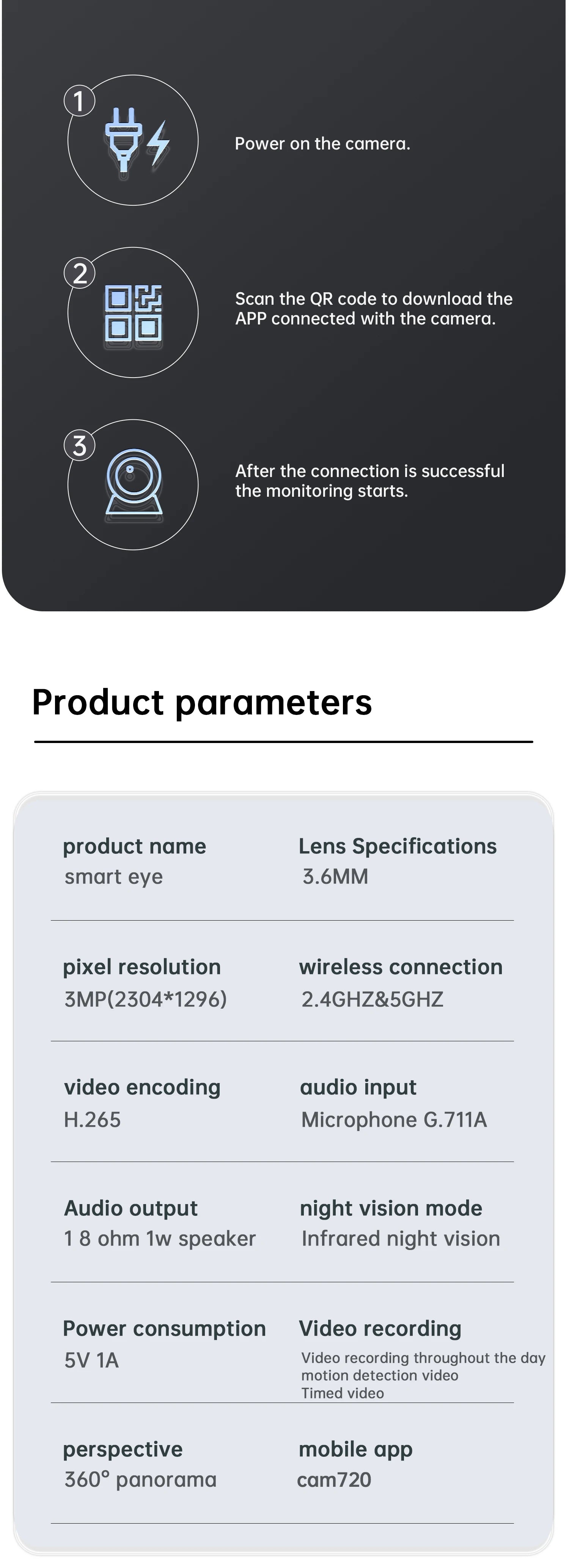 Lenovo 5MP WiFi Camera Smart Home Indoor IP Camera Full Color Night Auto Tracking Security CCTV Surveillance Baby Monitor