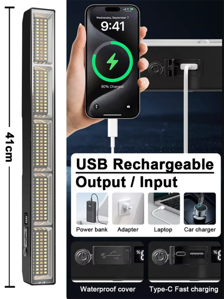 Rechargeable Magnetic LED Work Bar