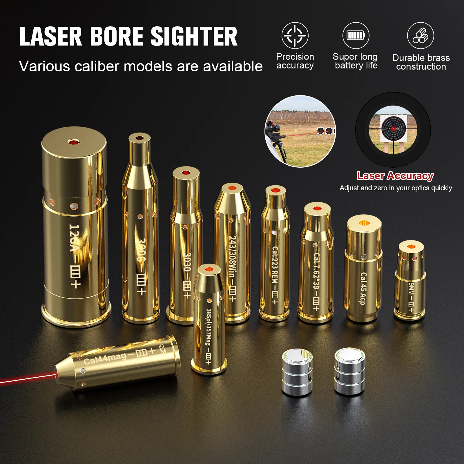 Ferramenta de Calibração de Laser Vermelho 38Spl/357Mag