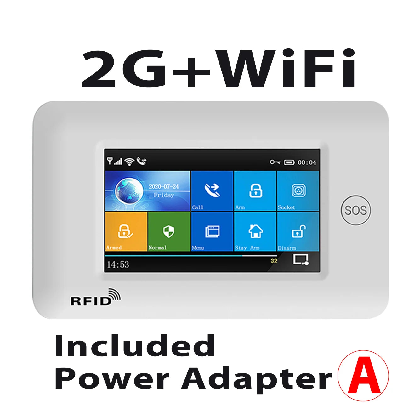 433MHz Touch Screen Wireless 2G 4G WIFI GSM RFID Card Burglar Alarm System Smart Home Security DIY Alarm TUYA Smart Life