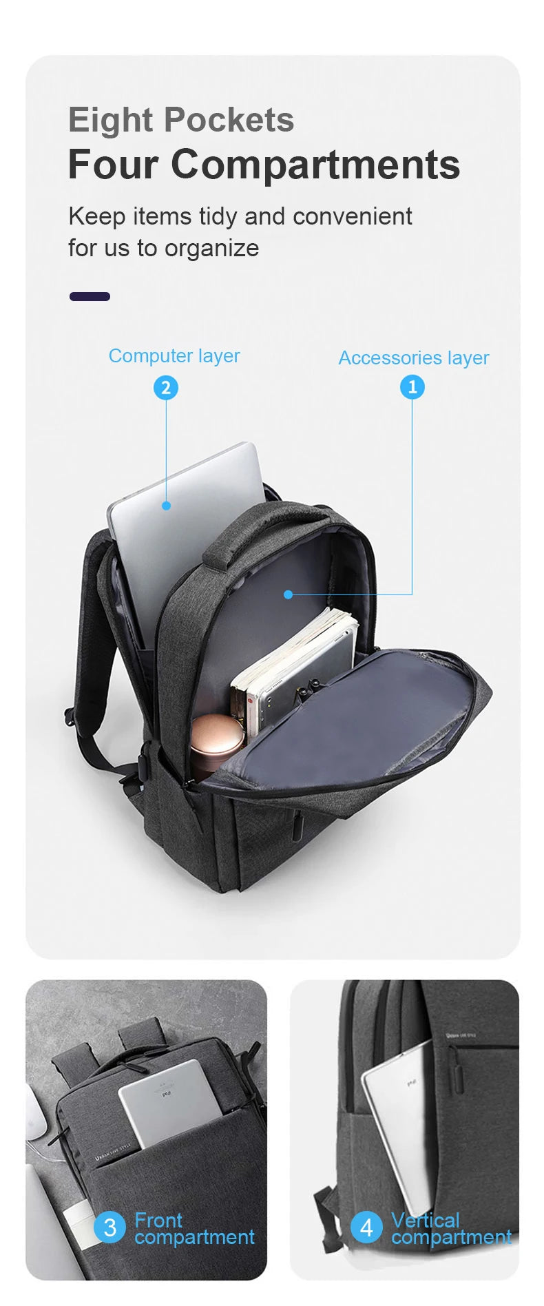 Batoh na notebook 17,3 palca s veľkou kapacitou, nepremokavá cestovná taška