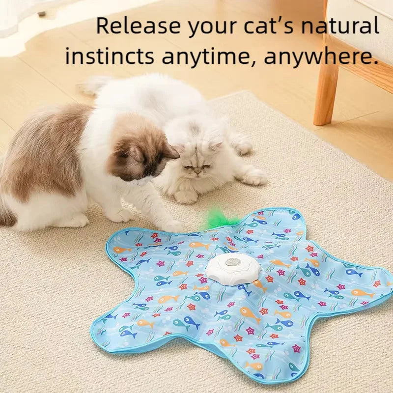 Concealed-Motion Interactive Cat Toy, Fish/Duck Options