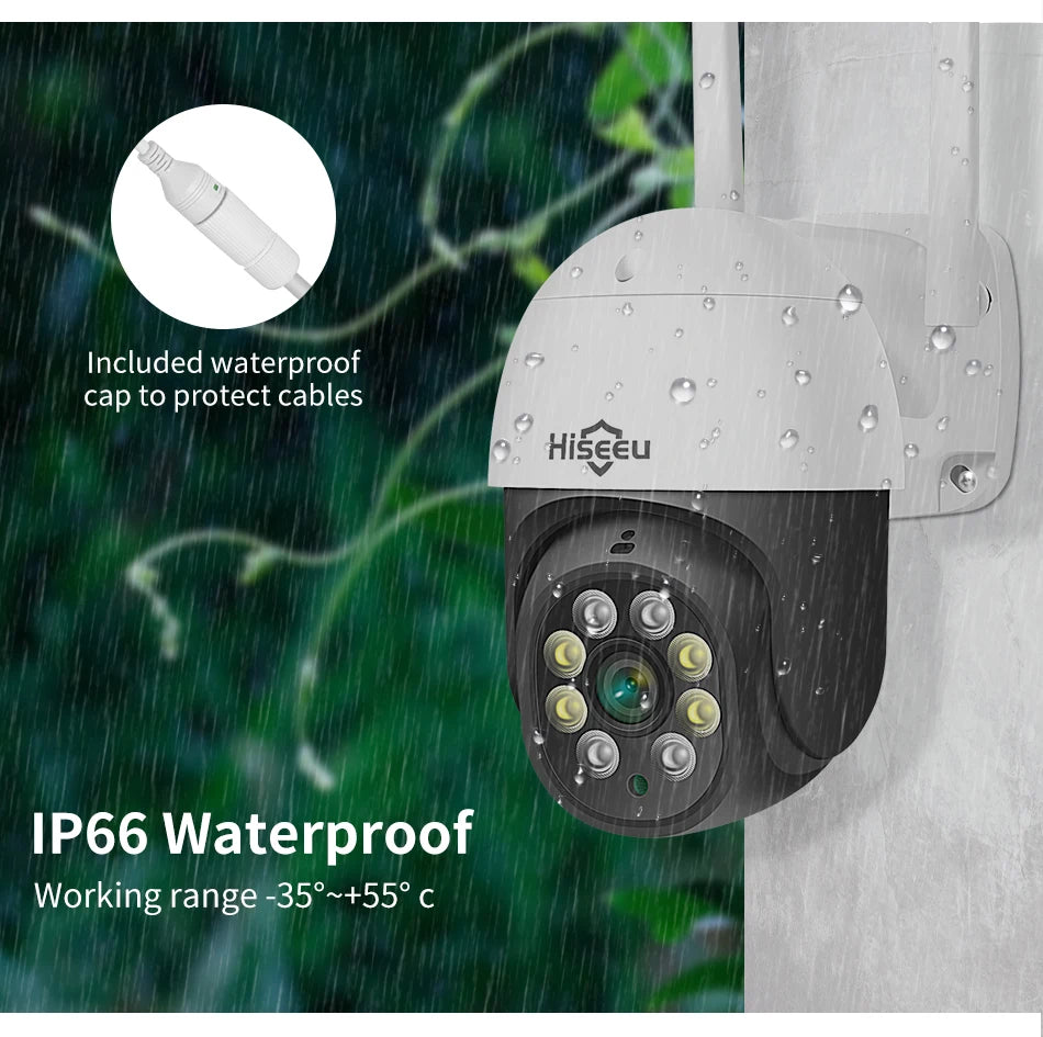 2MP PTZ WiFi Smart Security Camera with Human Detection