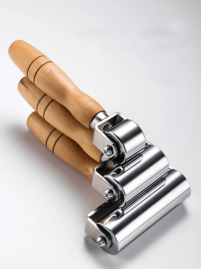 Wooden-Handle Leather Seam Roller
