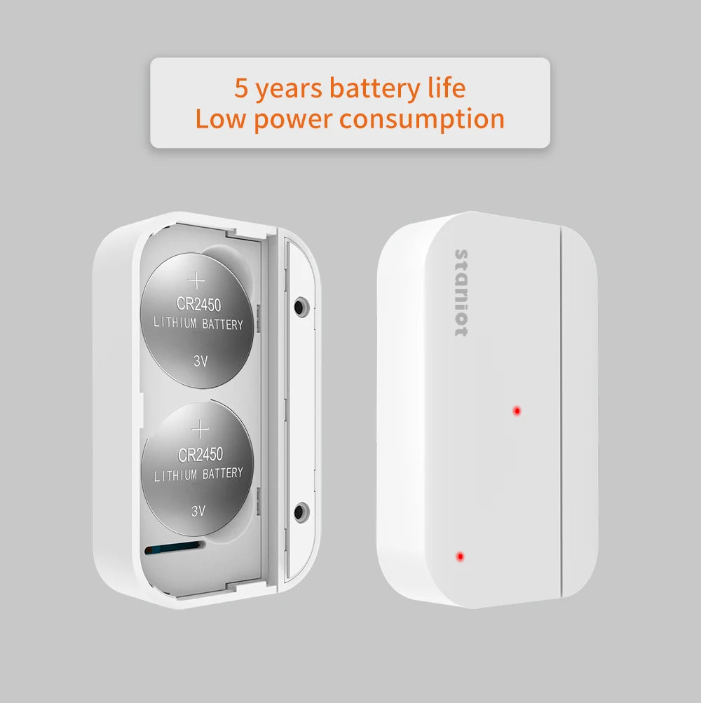 Staniot LoRa Wireless Contact Detector 5 Years Long Battery Life 500m Remote Transmission Door Window Entry Sensor for Home Security