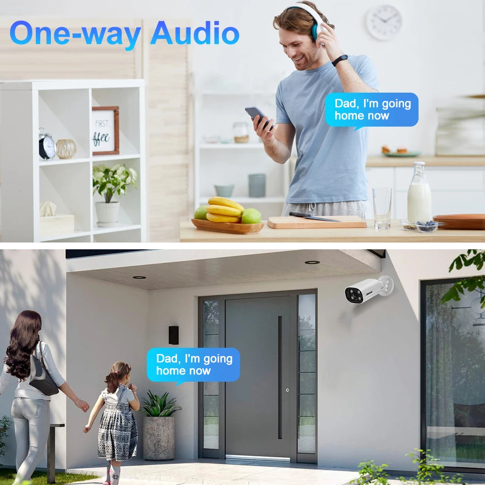 8MP 4K PoE IP Security Camera with Audio, Motion Detection, Color Night Vision, IP67