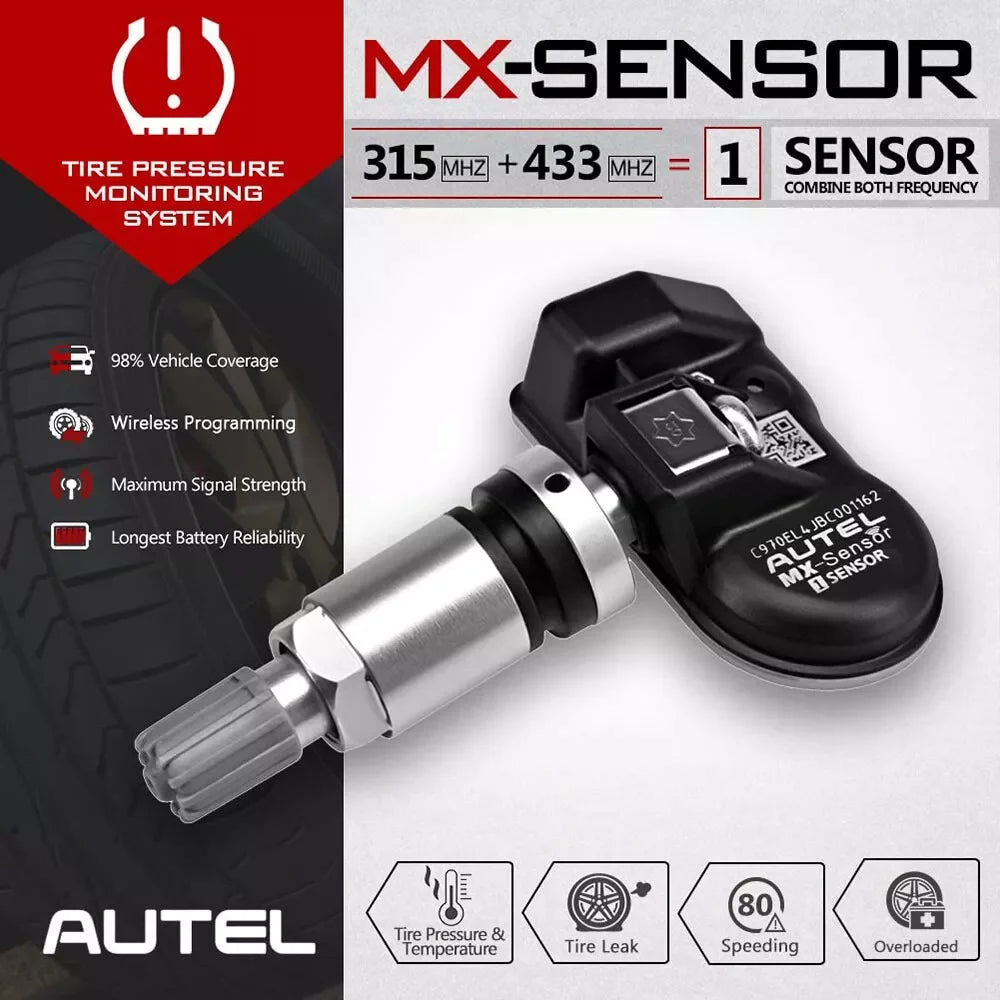 Autel MX-Sensor 2-i-1 TPMS-sensor 315MHz & 433MHz programmerbar