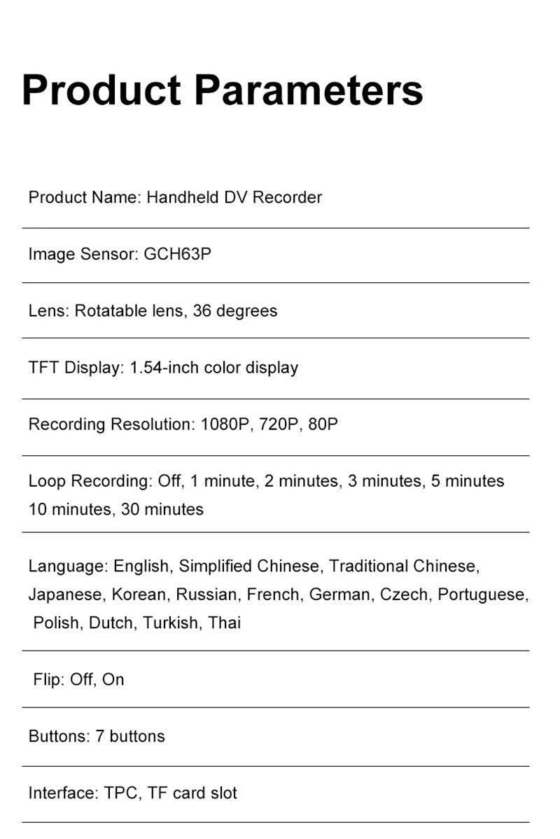 360° Handheld Chest Mount Action Camera 1080P WiFi