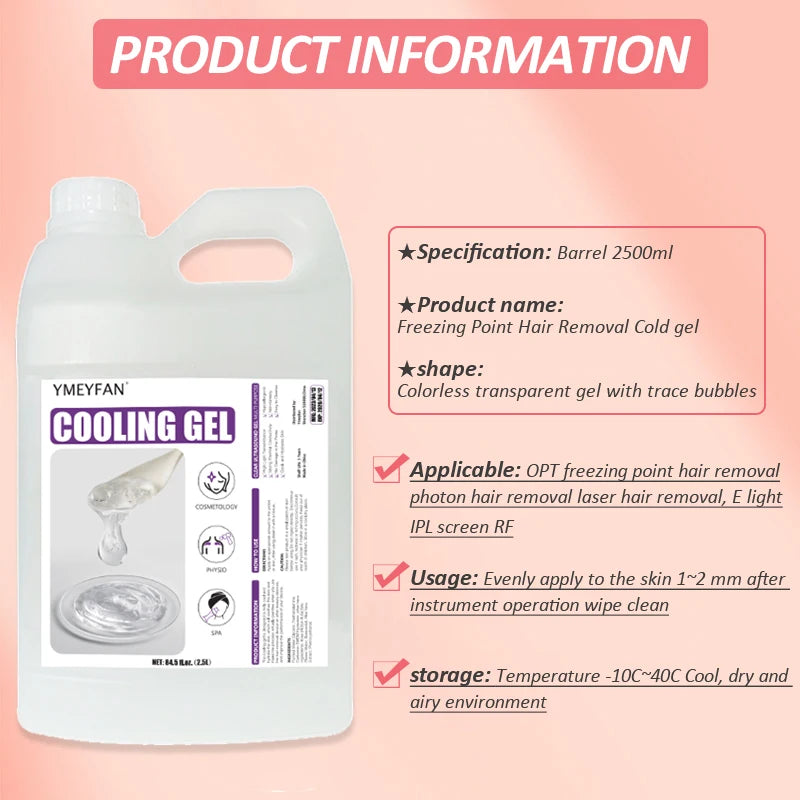 2.5L Clear Conductive Gel for Ultrasound and Beauty Devices