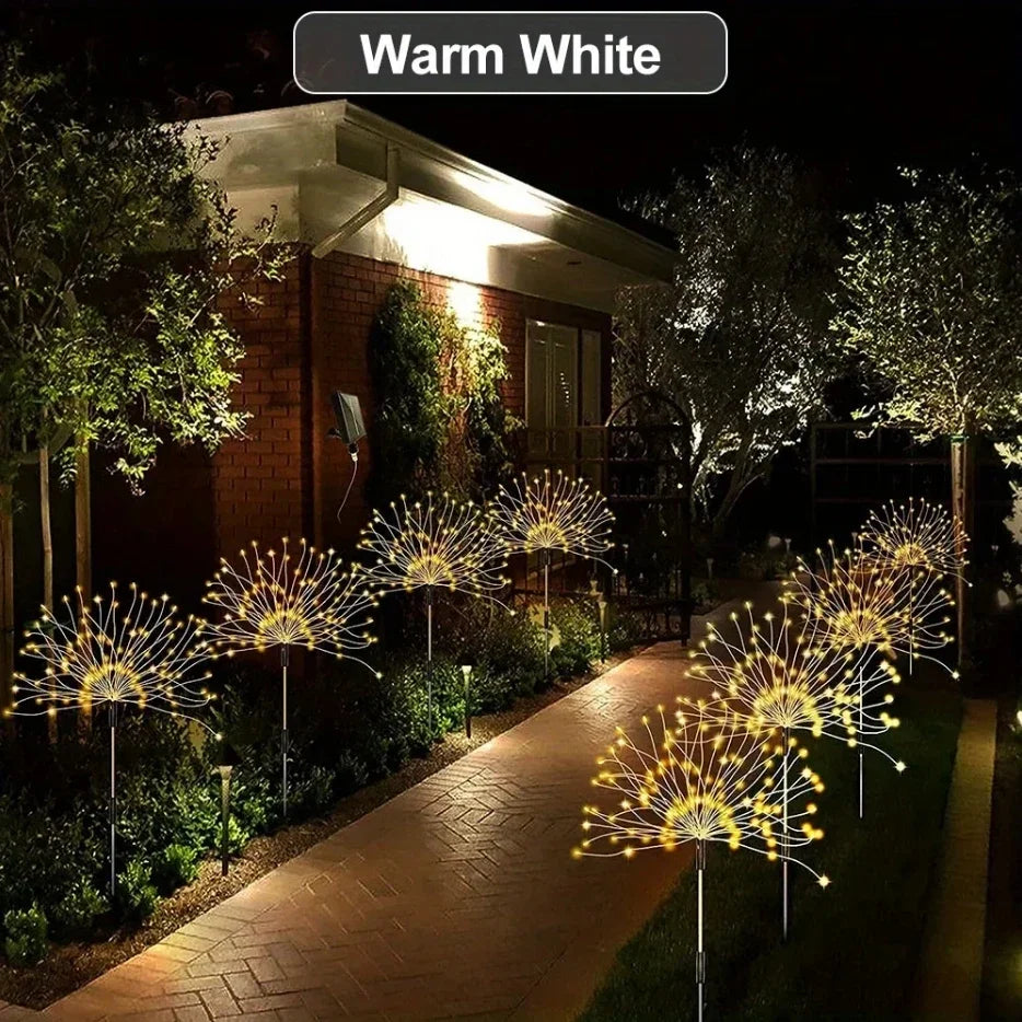 Solar Firework-Style Garden Light, 90-LED Options