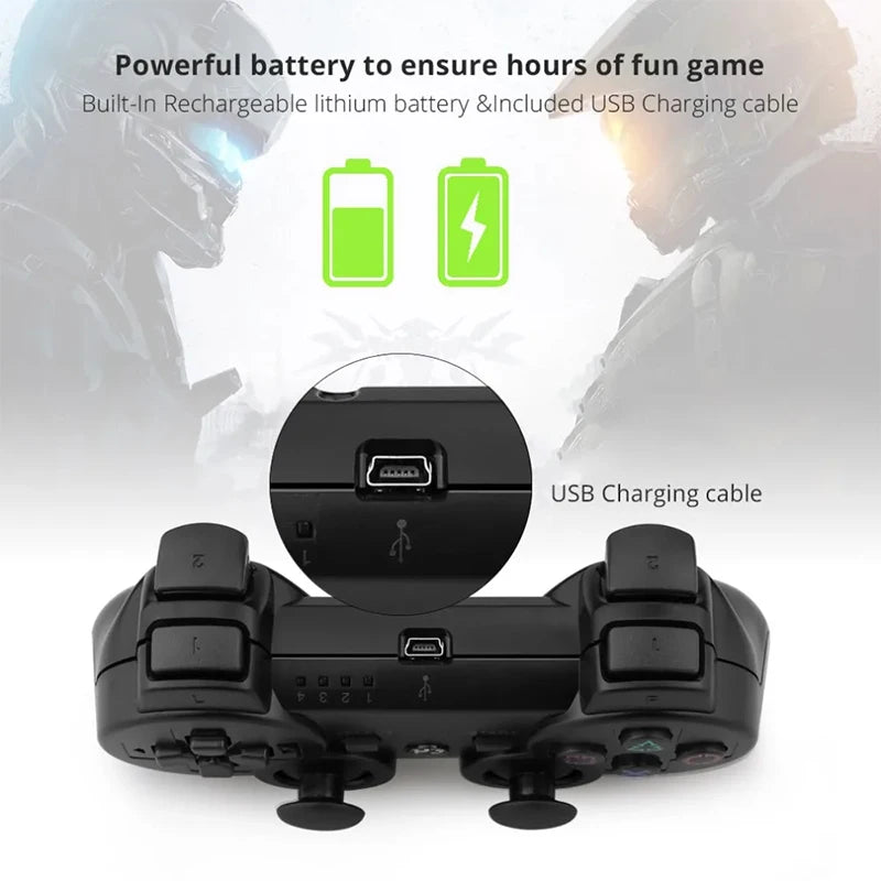 Gamepad wireless per configurazioni PS3/PC compatibili