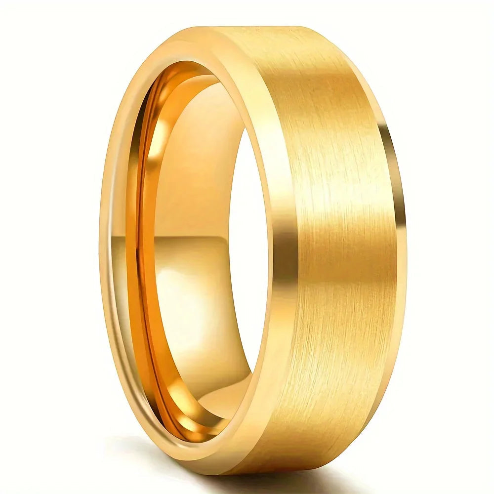 Stainless Steel Rings for Men, Colors: Black Golden Silvery Color, US Sizes 6-13, Men's Simple Band Rings