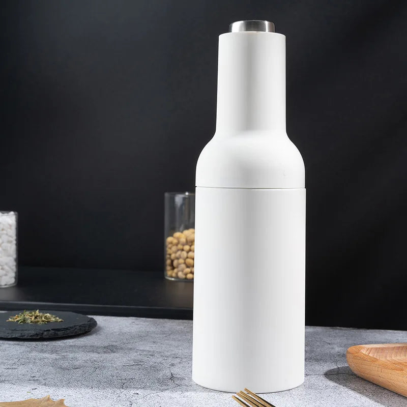Battery-Powered Electric Pepper and Spice Grinder in White or Black
