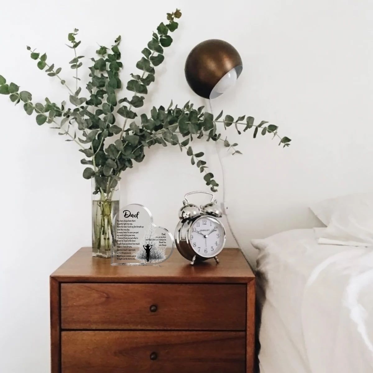 1-3PCS Heart Shape Acrylic Plaque za tatu rođendan Dan očeva zahvalna izreka blagoslovljena želja memorijalni suvenir poklon Hvala ti tata