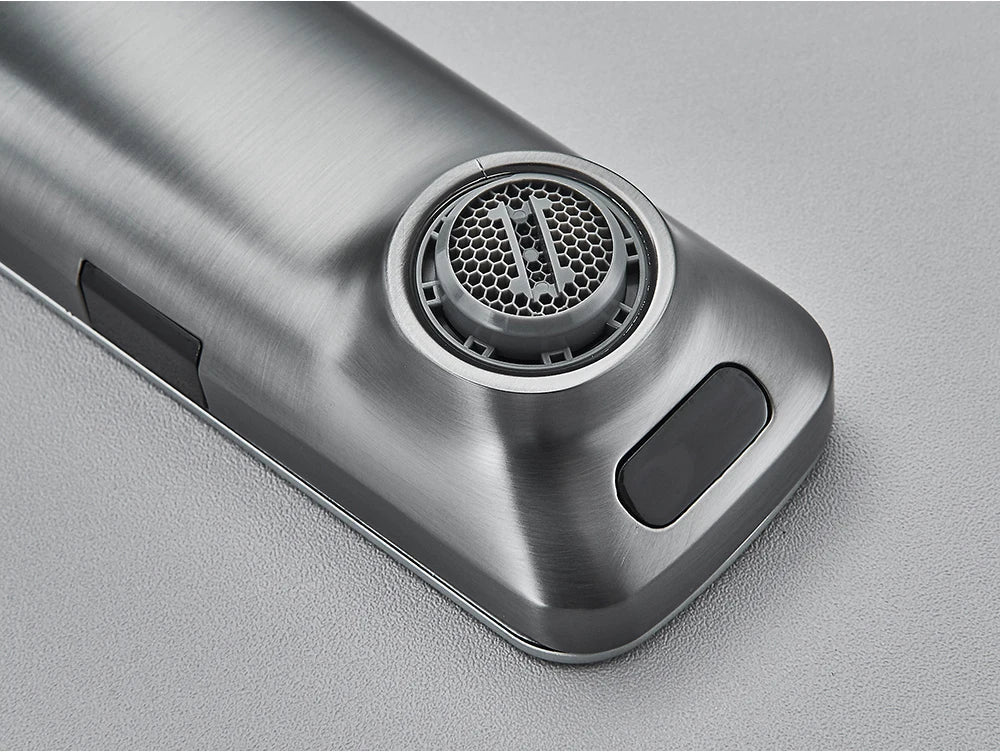 White Smart Sensor Basin Faucet Screen Digital Display Hot Cold Water Mixer Tap Touchless Vanity Sink Faucet For Bathroom