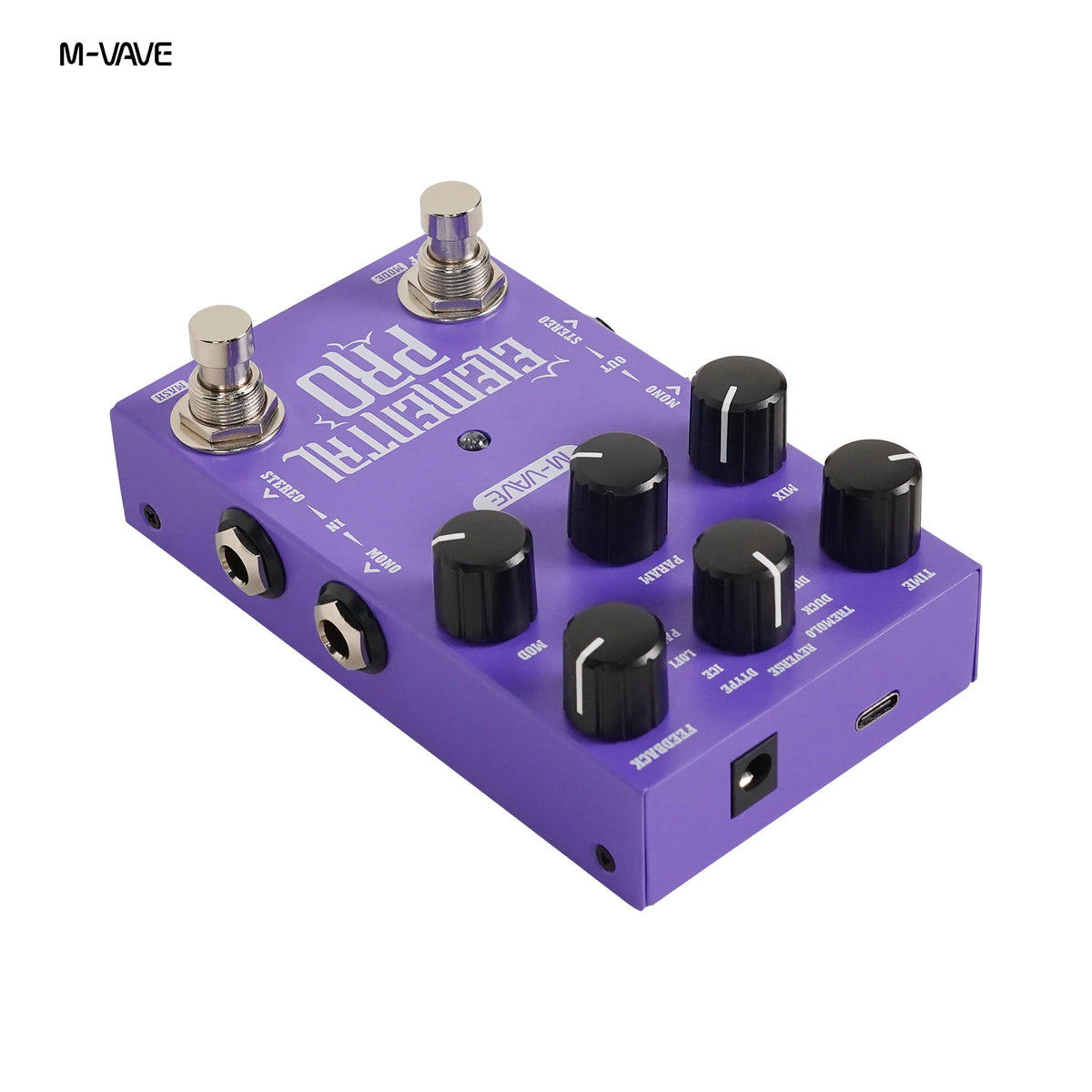 Elemental Pro Stereo Delay Pedal - 9 Delay Modes