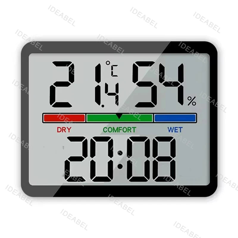 Digital Alarm Clock with Temperature, Humidity and Magnetic Back