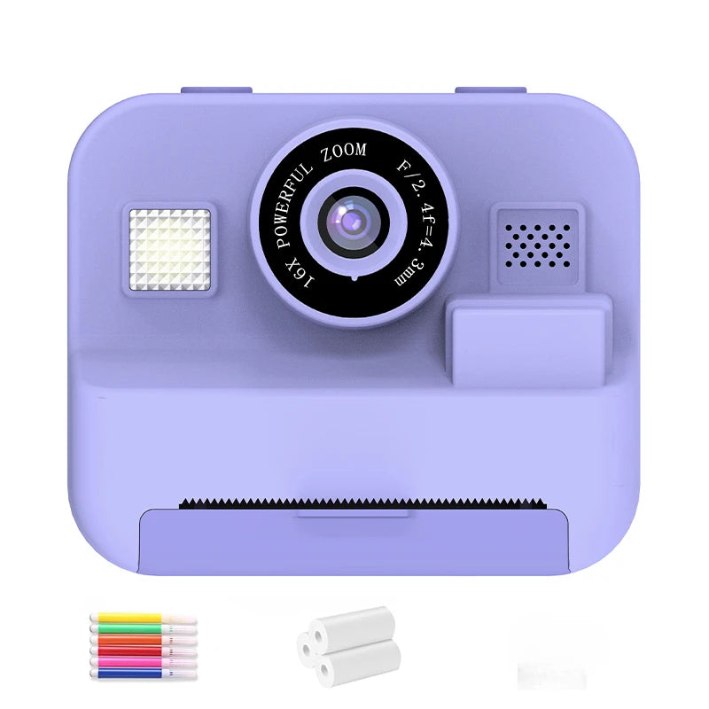 Educational Thermal Instant Print Camera with 32GB Card, 1080P Mini Digital Video Camera for Kids