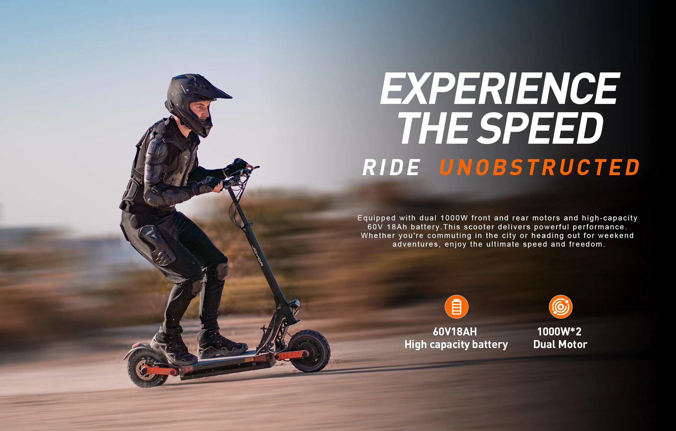 JOYOR S10‑S‑Z Electric Scooter 60V Dual Motor