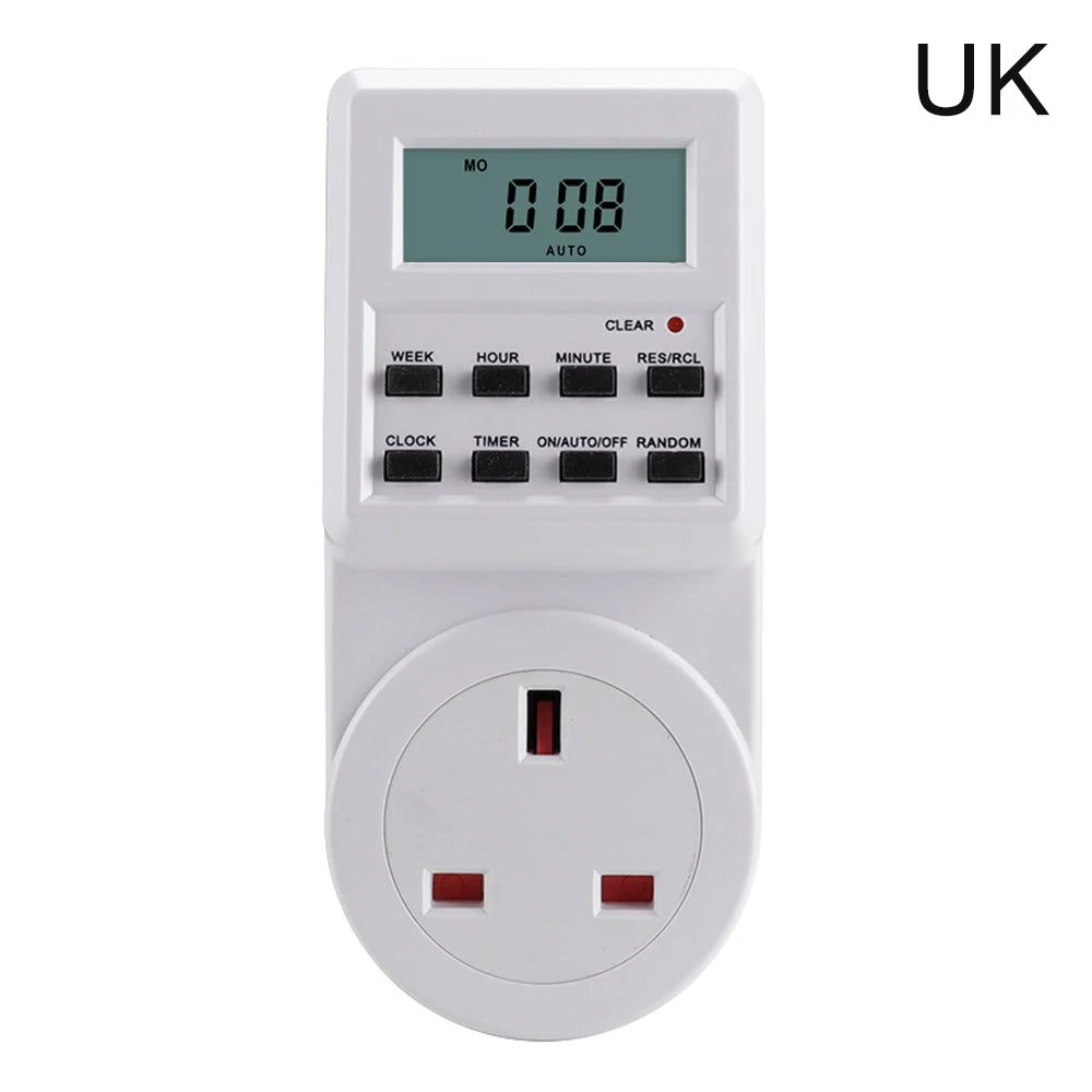 Digital Plug-In Outlet Timer, Regional Plug Options