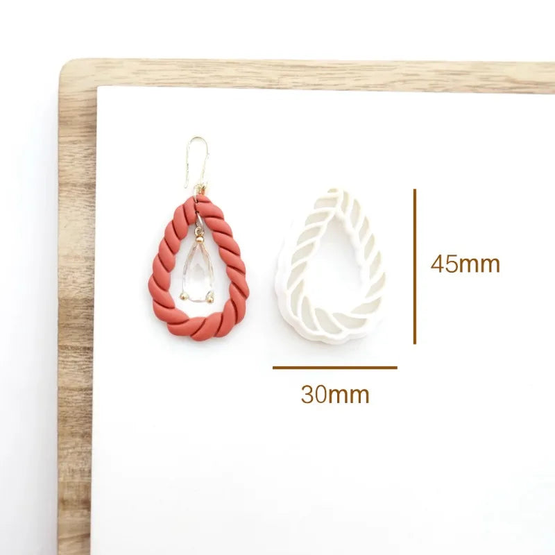 Polymeer klei cutters — Twist & Braids vormopties
